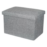 Табуретка за съхранение, сивa, 45x30x30см, снимка 2 - Дивани и мека мебел - 43395757