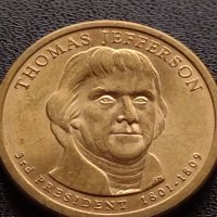 Възпоменателна монета 1 долар THOMAS JEFFERSON 3 президент на САЩ (1801-1809) за КОЛЕКЦИЯ 38039, снимка 1 - Нумизматика и бонистика - 40765336