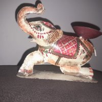 Фигура,играчка,арт Деко,свещник,слон ламарина, снимка 9 - Антикварни и старинни предмети - 43556166