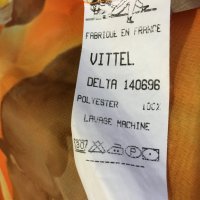 Френска елегантна лятна прозрачна оранжева туника Vittel L, снимка 10 - Туники - 27299977