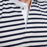 Нова мъжка моряшка блуза на райе с копчета, снимка 2 - Тениски - 30312694