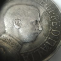 Сребърна монета Италия 2 лири, 1910, снимка 9 - Нумизматика и бонистика - 35344001