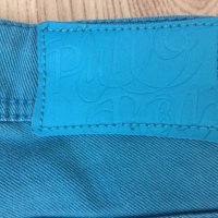 Дамски дънки PULL&BEAR оригинал, size 28, ярко сини,плътни еластични, много запазени, снимка 7 - Дънки - 28977586