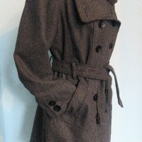 Елегантно вълнено палто тип Кардиган / голям размер , снимка 3 - Палта, манта - 43786167