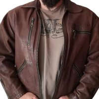 Винтидж Рокерия оригинално кожено яке моторджийско Harley-Davidson Харлей Дейвидсън М  , снимка 6 - Якета - 43685043