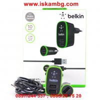 Комплект за зареждане 3в1 Belkin, зарядно 220V, зарядно за кола 12V и USB кабел Micro,, снимка 7 - Друга електроника - 26970110