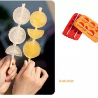 Резени резен плод лимон портокал на шиш ледена близалка силиконов молд форма шоколад гипс лед и др, снимка 5 - Форми - 24593006