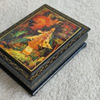 Руска кутийка - ръчно рисувана, снимка 2 - Антикварни и старинни предмети - 37494280