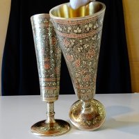 Древен бронзов бокал,клетъчен емайл. , снимка 11 - Антикварни и старинни предмети - 32667102