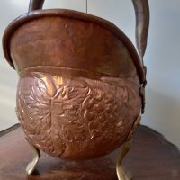 Ретро медна кофа с бронзови крака , снимка 5 - Декорация за дома - 35413920