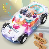 Музикална и светеща, прозрачна, полицейска кола, снимка 4 - Музикални играчки - 43051162