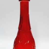 Гарафа червено стъкло, декантер(13.2), снимка 1 - Антикварни и старинни предмети - 43581934
