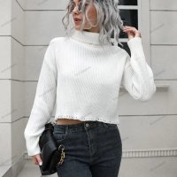 Дамски шикозен къс пуловер, 3цвята - 023, снимка 9 - Блузи с дълъг ръкав и пуловери - 43245814