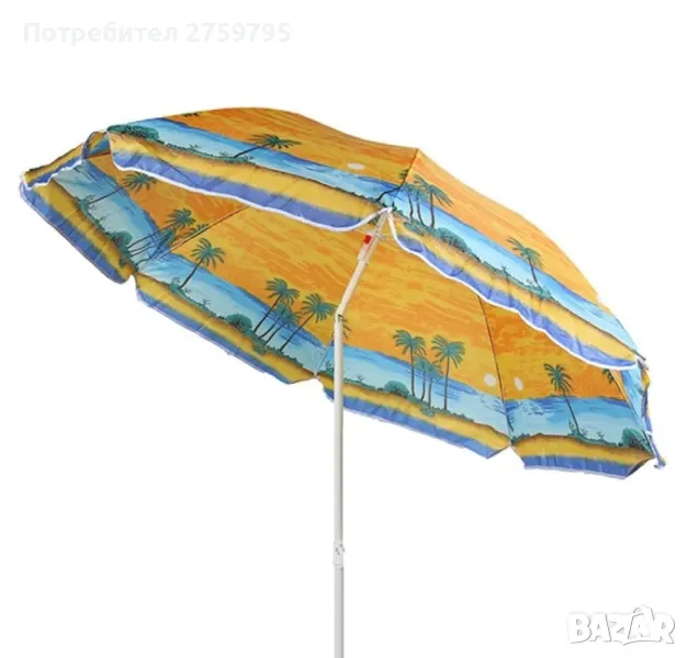 НОВО.Плажен чадър с чупещо рамо 1,7 м., снимка 1