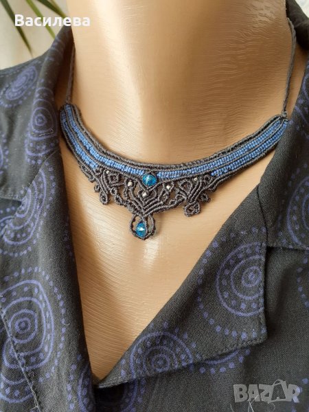 Колие, микро макраме, снимка 1