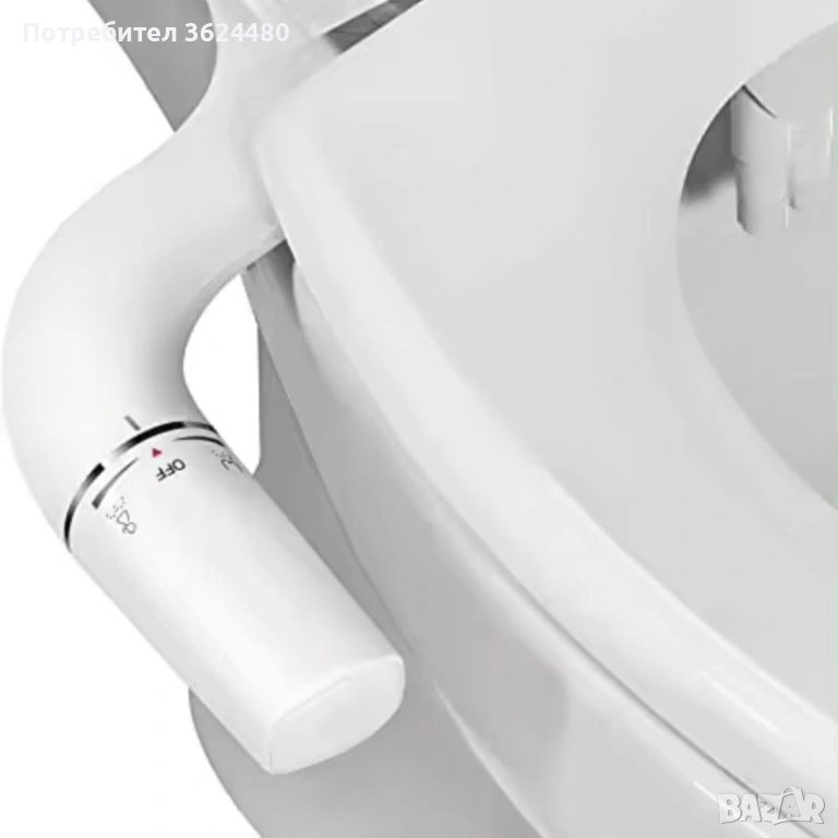Биде приставка с двойна дюза за тоалетна чиния 4680, снимка 1