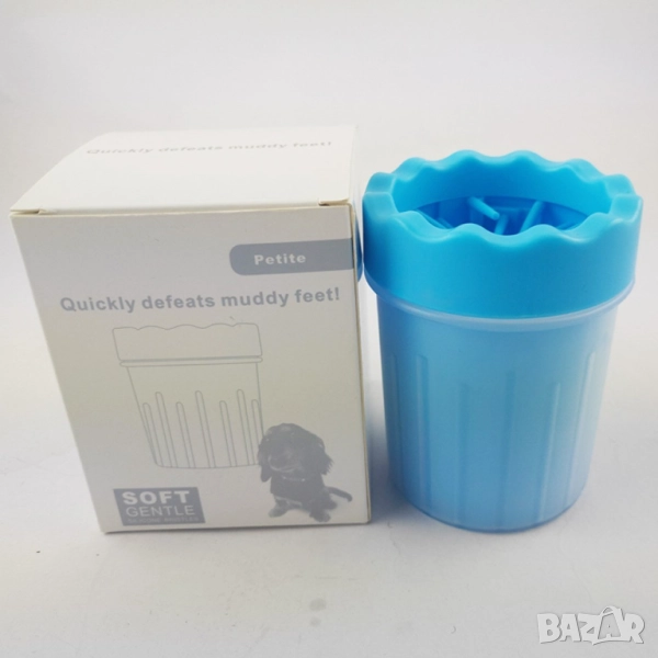 🐾🧼 Уред за почистване на лапи със силиконови ресни  , снимка 1