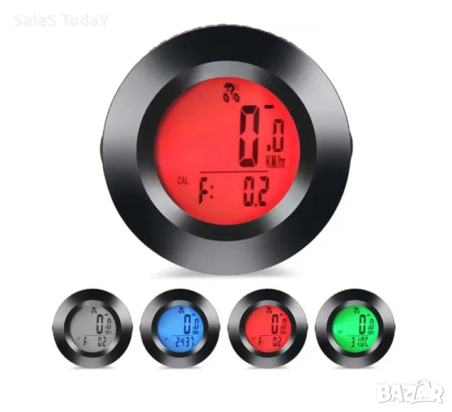 Километраж за колело/ велосипед, Водоустойчив, LCD дисплей, rgb, снимка 1