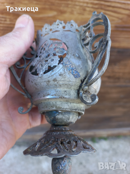 ВЪЗРОЖДЕНСКО СРЕБЪРНО КАНДИЛО РЕЛИГИЯ, снимка 1