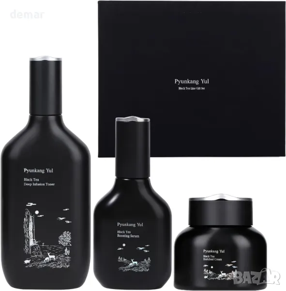 Подаръчен комплект Pyunkang Yul Black Tea Line - Корейска грижа за кожата, подхранващ комплект, снимка 1