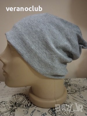 Мъжка сива висяща шапка, снимка 1