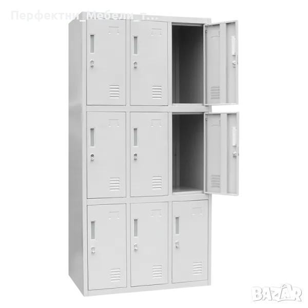 Метални гардеробчета за училище,занималня,детски център,учебен център,завод,фитнес-8 и 9 врати, снимка 1