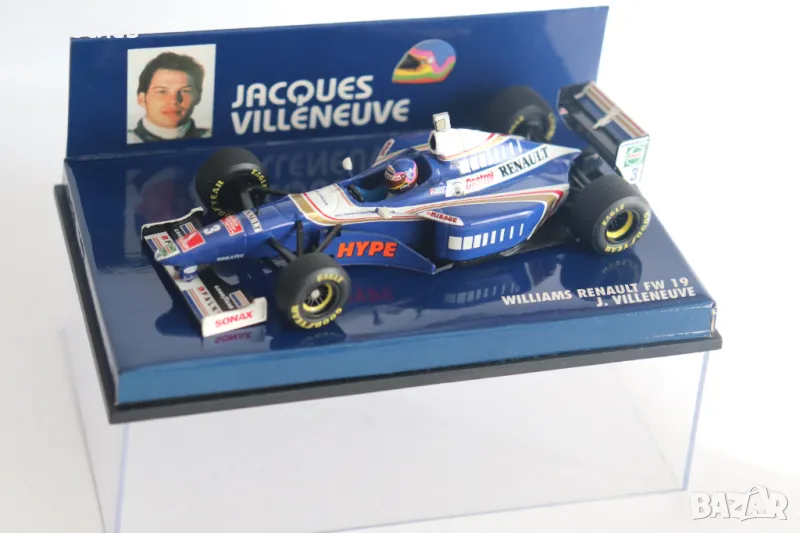 1:43 MINICHAMPS БОЛИД МОДЕЛ WILLIAMS RENAULT J.WILLENEUVE ФОРМУЛА 1 F1, снимка 1