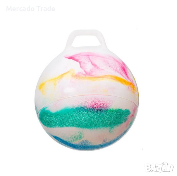 Подскачаща топка (хоп-хоп) Mercado Trade, За деца, Бял, снимка 1