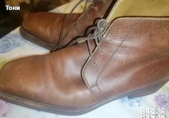 VIBRAM Оригинал Нови Мъжки Боти Изцяло от Естествена Кожа 44, снимка 1