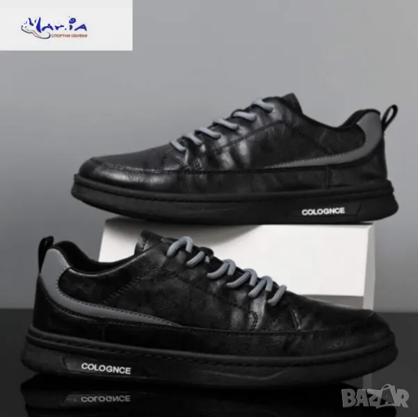 Черни мъжки спортни обувки, снимка 1