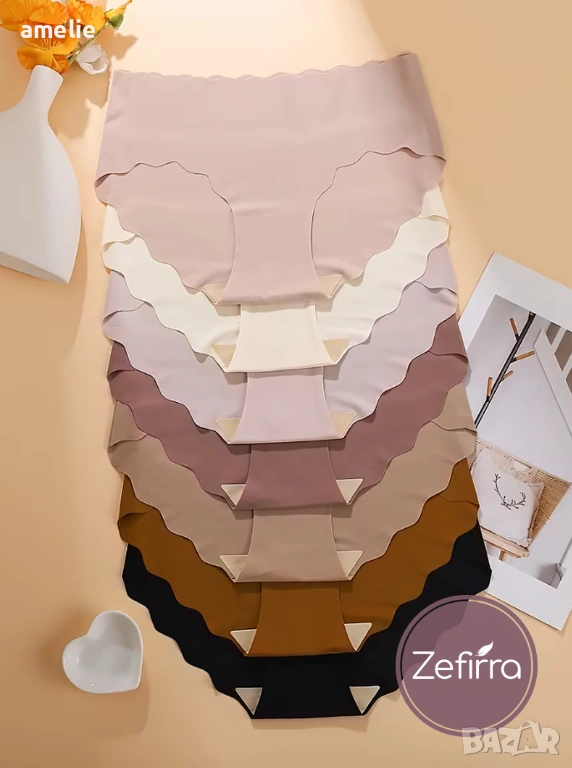 💌Безшевни бикини 🪶Zefirra NoDoubt🪶 в пастелни нюанси на кафяво - супер удобни и непрозиращи, снимка 1