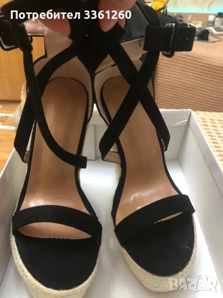 Дамски сандали на ток, снимка 1