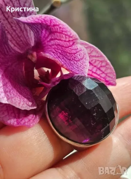 Красив сребърен пръстен с Аметист, снимка 1