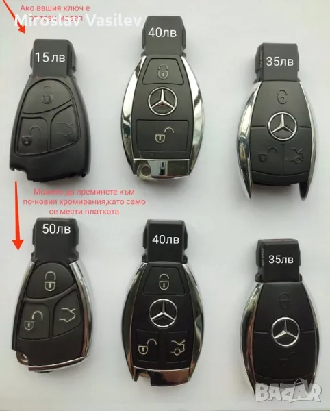 Кутийки за ключ Mercedes, снимка 1
