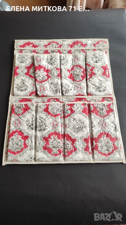 Стенен органайзър от водоустойчива материя-голям с 8 джоба, снимка 1