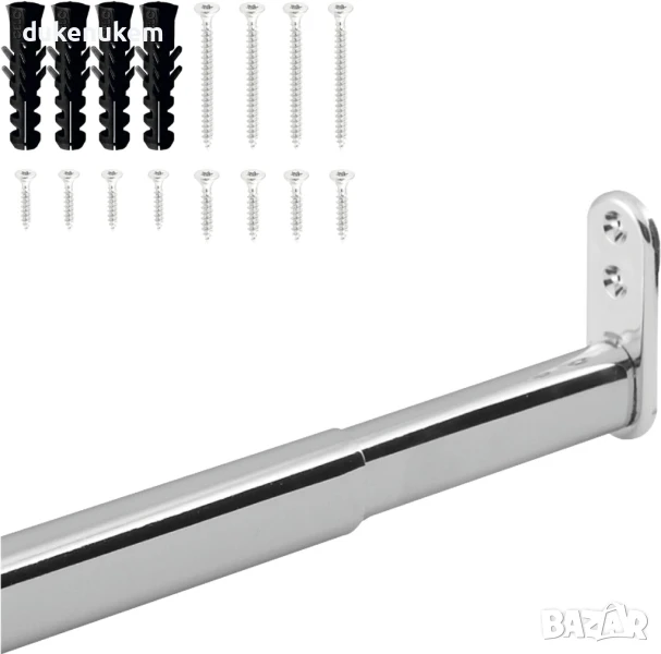 НОВ! Tелескопичен гардеробен лост 40–60см, капацитет до 20 кг, снимка 1