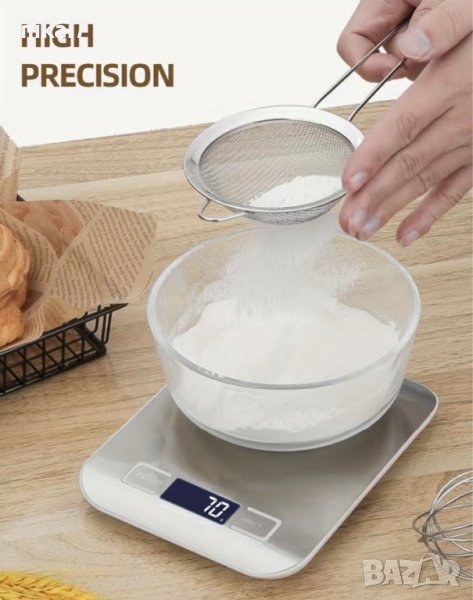цифрова кухненска везна Неръждаема точност 0,01г/5кг храна/мляко/ядки, снимка 1