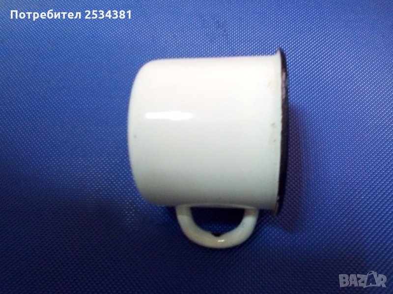 Старо емайлирано канче,чаша, снимка 1