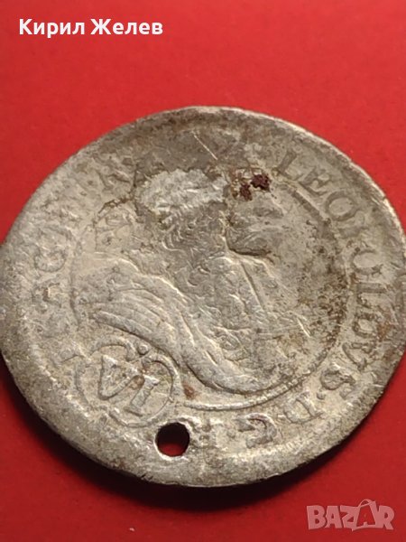Сребърна монета 6 кройцера Леополд първи Грац Херцогство Щирия 13622, снимка 1