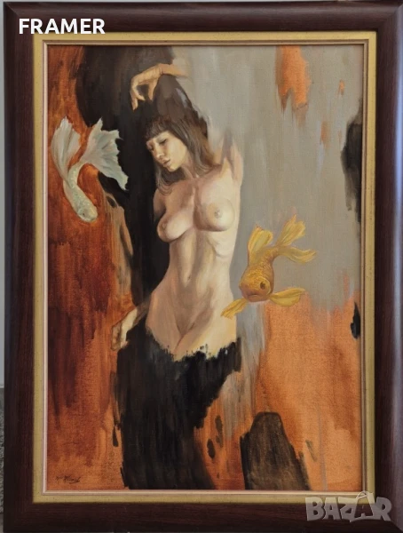 Костадин Жиков Персефона 2023г. Красива картина голо тяло с маслени бои, снимка 1