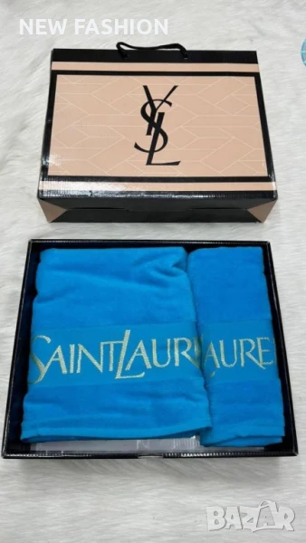 Памучни Хавлии -2бр с Кутия ✨ YVES SAINT LAURENT , снимка 1