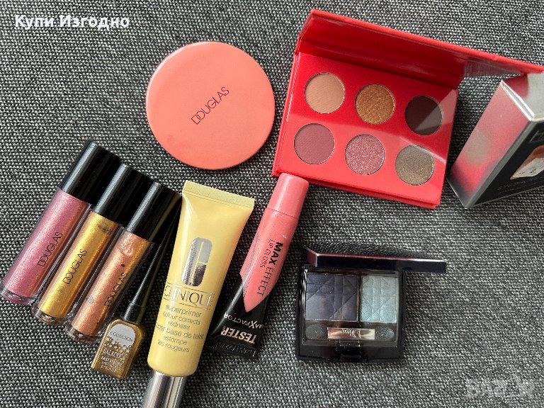 Сет находка Комплект 10 в 1 Гримове Douglas Dior Clinique очи устни вежди лице, снимка 1