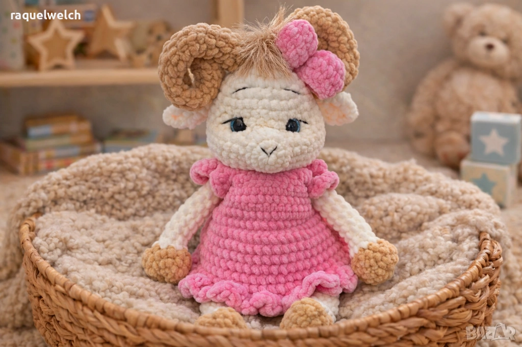 Ръчно Изплетена Овца "Амигуруми", снимка 1