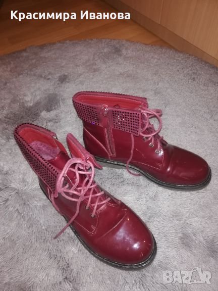 Уникални боти лак цвят Бордо , снимка 1