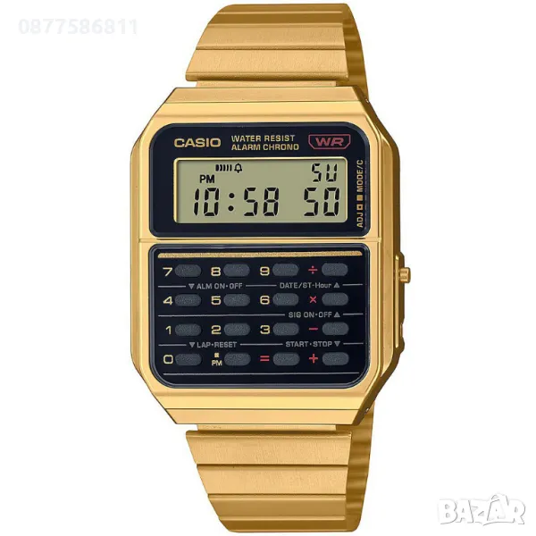 НОВ CASIO VINTAGE CA-500WEG-1AEF CA-500WEG-1A ЧАСОВНИК КАСИО С ЕЛКА CA-500WEG   CA500WEG, снимка 1
