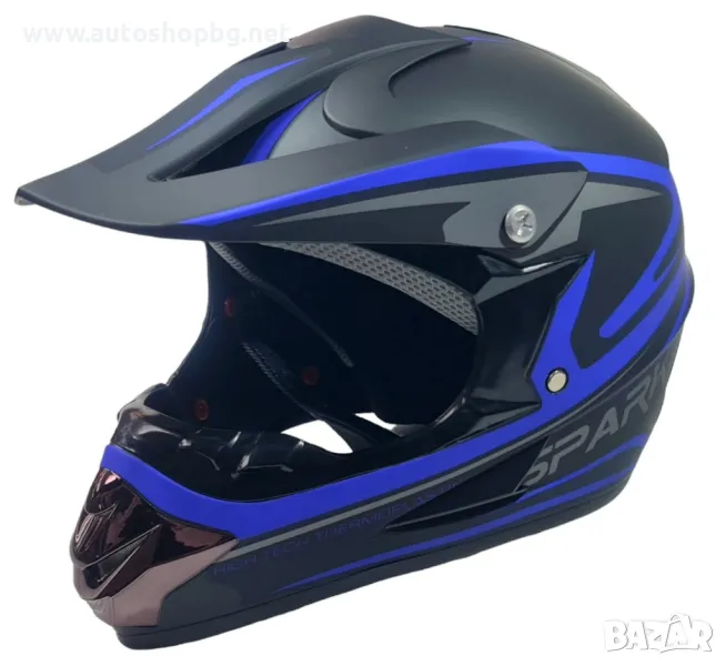 КАСКА N297 -Крос- черно+синьо -XL, снимка 1