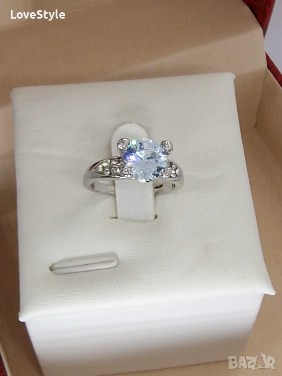 Silver Elegant Crystal Ring ✨ | дамски пръстен с кристали, снимка 1