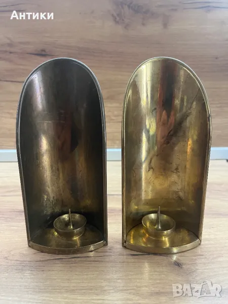 Стари месингови свещници, снимка 1