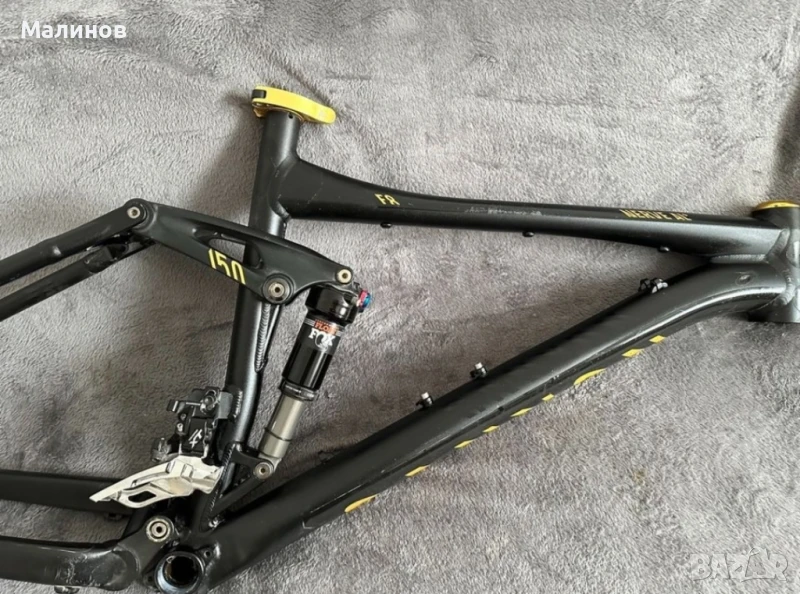 Велосипедна рамка с шок Canyon Nerve AL, 26" гуми, М размер, 150мм ход, all mountain рамка, снимка 1