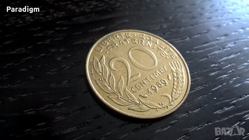 Монета - Франция - 20 сентима | 1989г., снимка 1